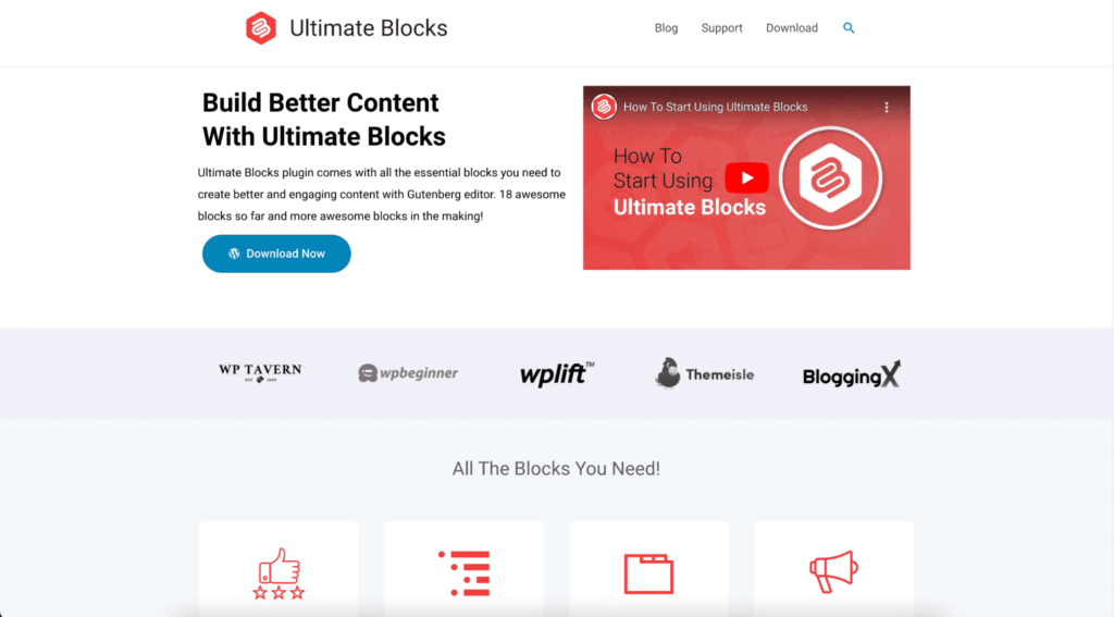 ultimate blocks homepage
