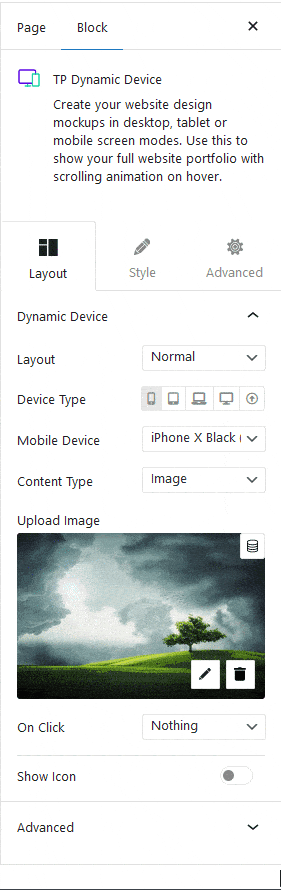 dynamic device content