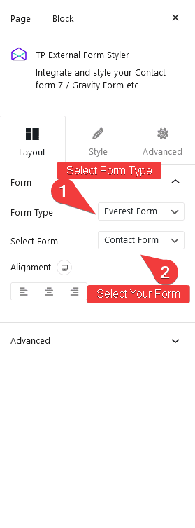 everest form select form