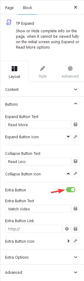 expand buttons