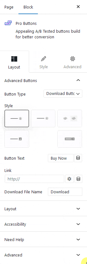 pro button download button