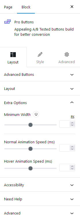 pro button extra options